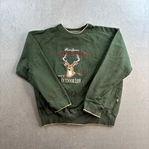 Vintage 1990s North American Outdoor Life Big Buck Deer Crewneck Men's Large